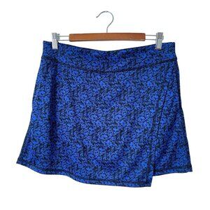 PGA Tour Womens Blue Black Geometric Print Golf Skort With Inner Shorts Size M
